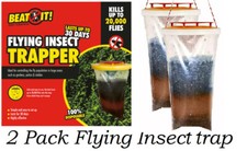 2 Pc Flying Insect Trapper Catching bags with Red Top Can Kill Upto 20,000 Flies