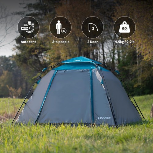 Dome Camping Tent for 2-3 Adults - Instant Setup & Weather-Resistant Design - Picture 8 of 10