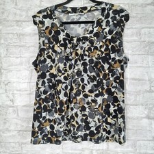 Jones Studio Career Tank Large Twist Neck Classic Business Office Sleeveless