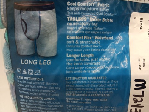 Hanes Tagless Boxer Briefs S/P 3 Pack Wicking Cool Comfort Soft Solid Colors - Picture 5 of 6