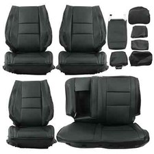 For 2011-2021 Jeep Grand Cherokee Front Rear Seat Covers Complete Set Black For 2011-2021 Jeep Grand Cherokee Front Rear Seat Covers Complete Set Black