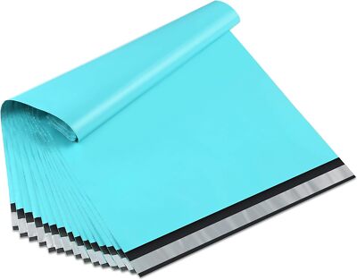 Poly Mailers 12X15.5 Inch Teal 100 Pack Medium Shipping Bags #5 Strong Thick Mai