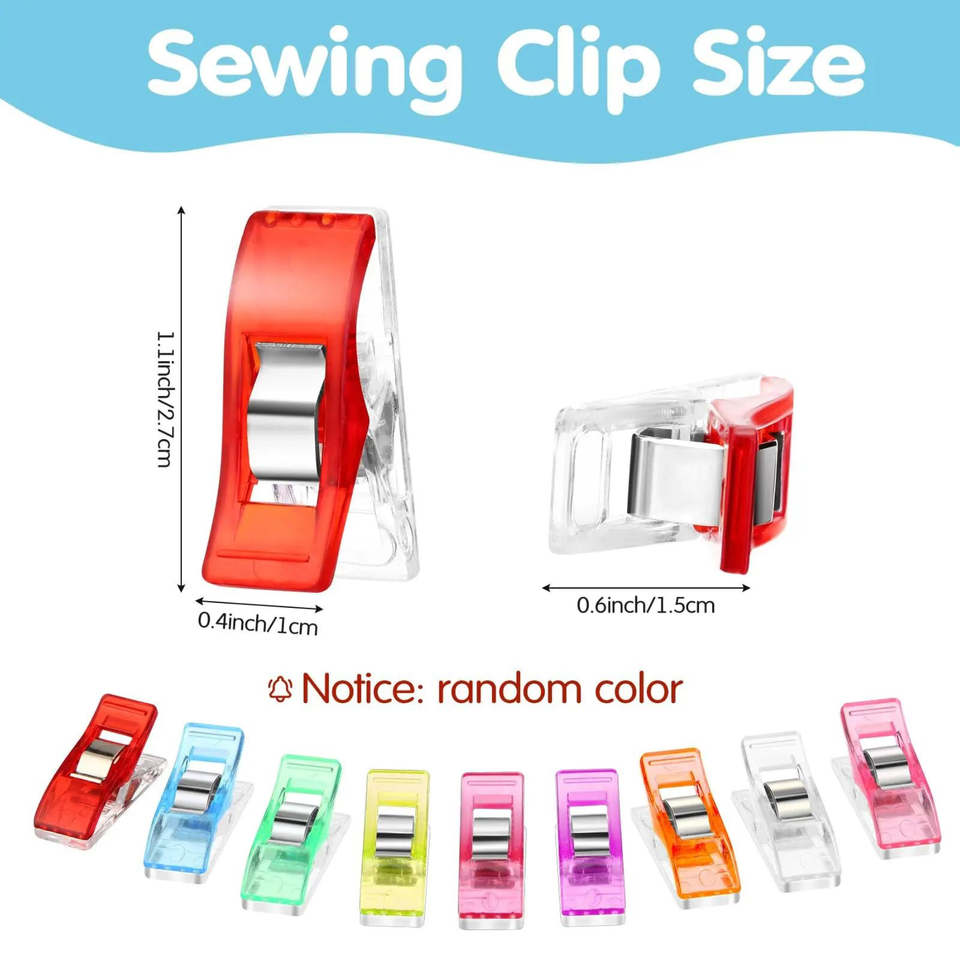 50 Sewing Clips For Fabric Craft Quilting Hemming Knitting Crochet