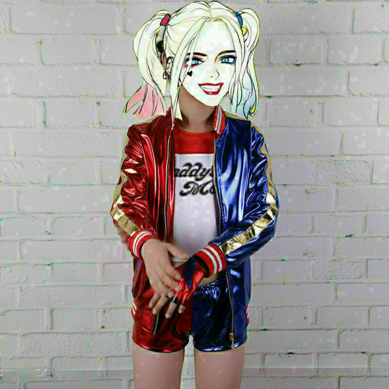 ZeiLaBang Harley Quinn Kostüm Kinder - Komplett Set Für Halloween & Cosplay