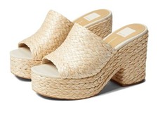 Dolce Vita Women's Elora Platform Slide Sandals, Light Natural, Size 10