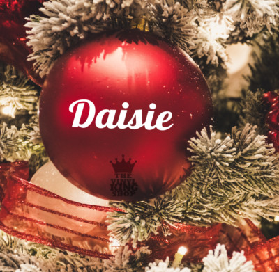 2 x Personalisierte Namensaufkleber für Weihnachten Bauble Dekoration Skript Schrift Weihnachten