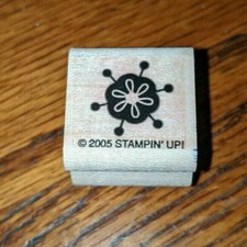 STAMPIN UP POLAR PALS SNOWFLAKE WOOD MOUNTED RUBBER STAMP 2005 ARCTIC RARE HTF
