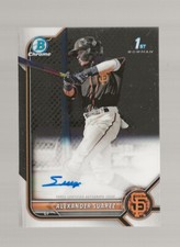 V48) 2022 Bowman Chrome Alexander Suarez Auto RC Rookie San Francisco Giants