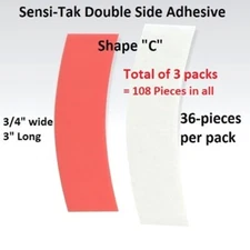 Sensi Tak Red Liner Tape by Walker Tape 3 packs = 108 pieces Shape C