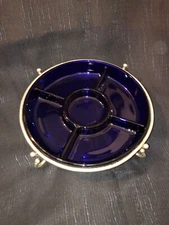 Colbalt Blue Relish Vintage Relish Tray.