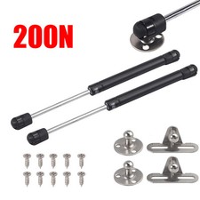 2Stk Universal Gasdruckdämpfer Möbel Dämpfer Gasfeder Gasdruckfeder Schwarz 200N