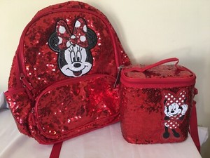 disney red sequin backpack