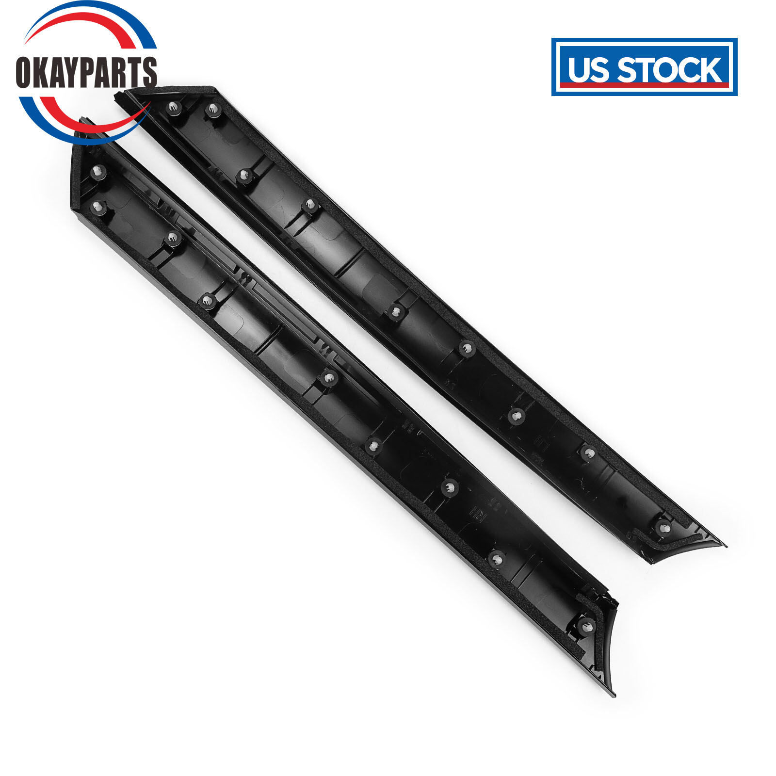 Pair Left & Right Windshield A-Pillar Trim Panel Molding for Kia Soul 2010-2013 