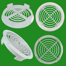 10x White Vivarium Reptile Push Fit Round Air Vent, 110mm, 100mm Hole