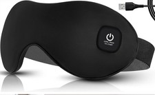 Heated Eye Mask, Cordless Dry Eye Mask Washable Warm Eye Compress Mask with Flax