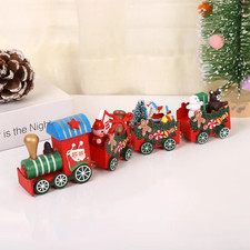 Wooden Christmas Small Train Xmas Ornaments Merry Christmas Decor For Home