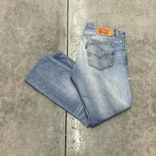vintage levis 501 faded blue straight leg jeans size 33 x 30