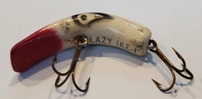 Nice Vintage Kautzky’s Lazy Ike-1 Red-White-Black 2” Long Wooden Fishing Lure