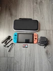 Nintendo Switch Bundle With 3 Games And Charger + Carry Case & Wrist Straps