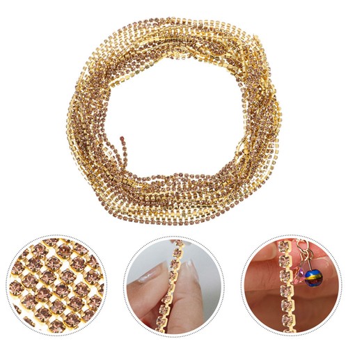  Chaîne en strass : 3 mm, chaîne fermée en strass pour couture, artisanat, - Zdjęcie 8 z 19