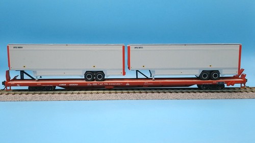 Remolques planos de 2 paquetes Athearn 74228 HO Crab Orchard Egyptian 85' nuevos de stock | Condition: New