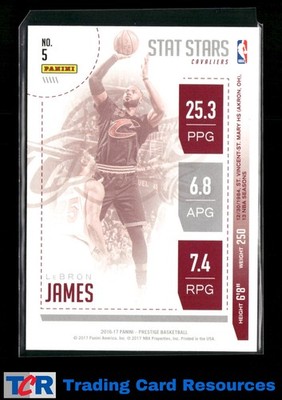2016-17 Panini Prestige #5 LeBron James Stat Stars | eBay