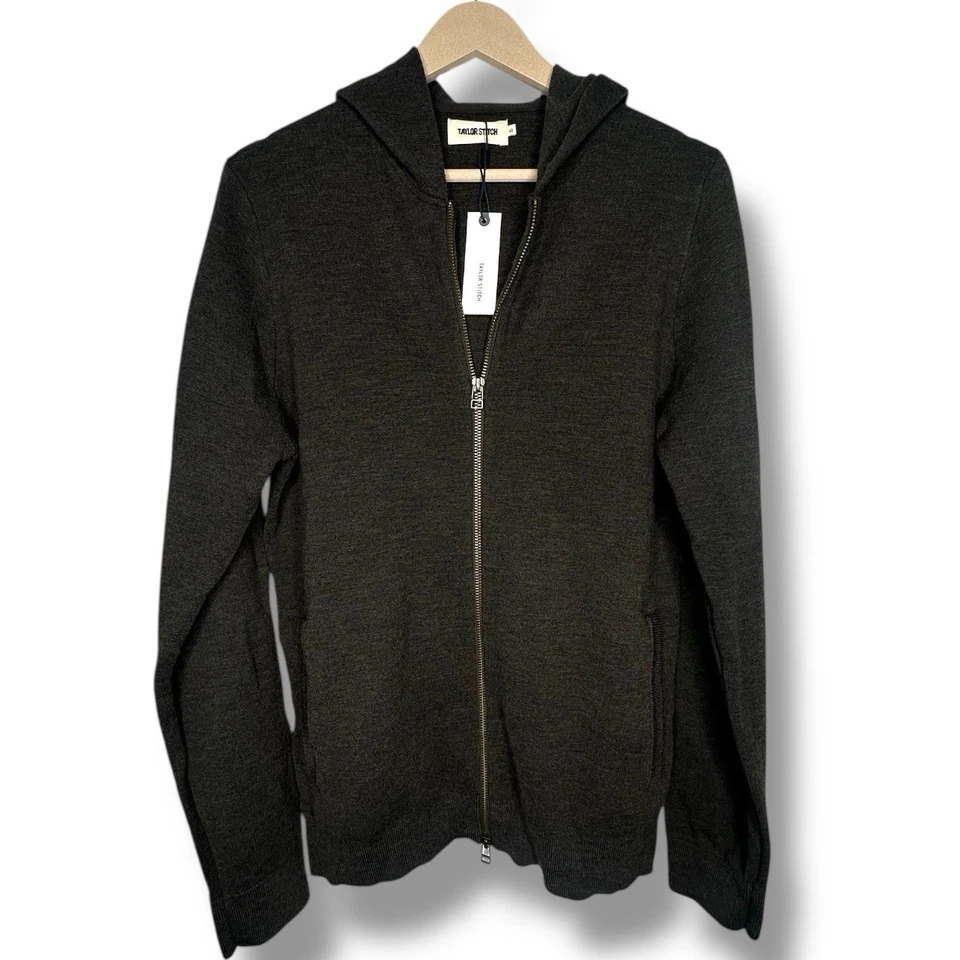Taylor Stitch The Portola Hoodie Merino Wool in Heather Loden sz 40 NWT - Image 4 of 4