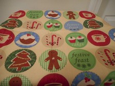 Brand New Christmas ornaments Fabric 100 Cotton 18" x 44" Half Yard