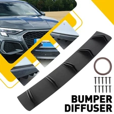 Universal Rear Bumper Diffuser Splitter Spoiler Wing Trim Lower Matte Black X