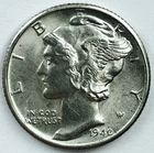 1940 D MERCURY DIME! GEM BU+++! FSB! GORGEOUS EXAMPLE! CRAZY! INSANE! NR #P1586