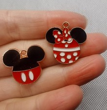 Lot cartoon mickey minnie charm Pendant DIY bracelet Necklace earring Jewelry