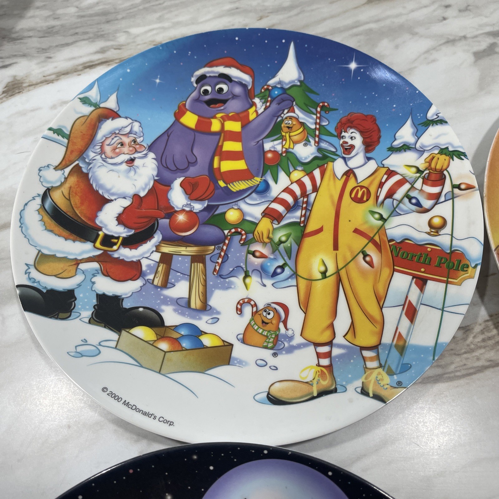 Vintage McDonald’s Plates Lot Of 4 Christmas Halloween 1989 2000