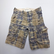 American Eagle Y2K Plaid Cargo Shorts Boys / Teens Size 26 Classic Length 2000s