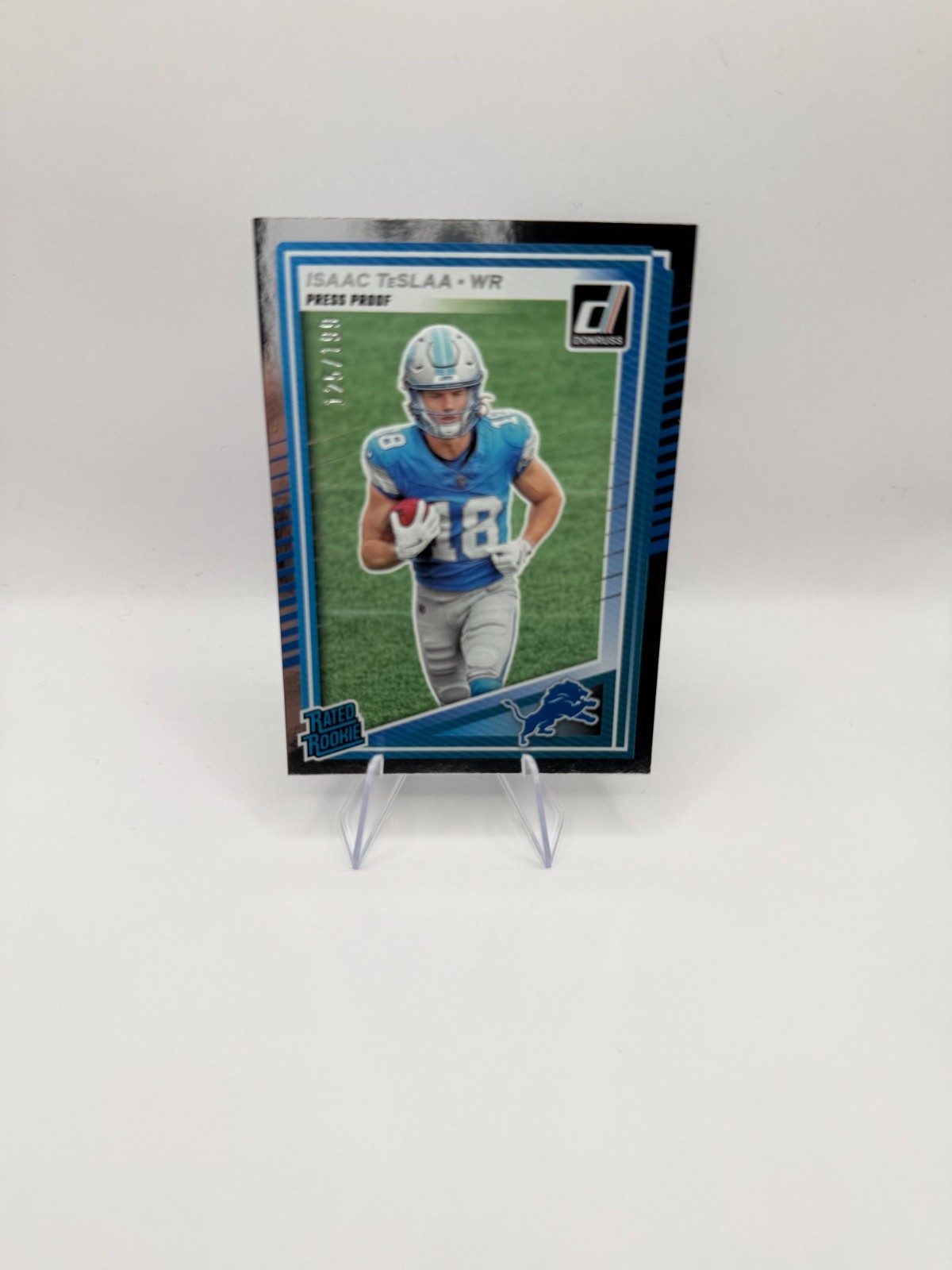 2025 Panini Donruss-Rated Rookie Isaac Teslaa #338 Press Proof Silver /199 (RC)