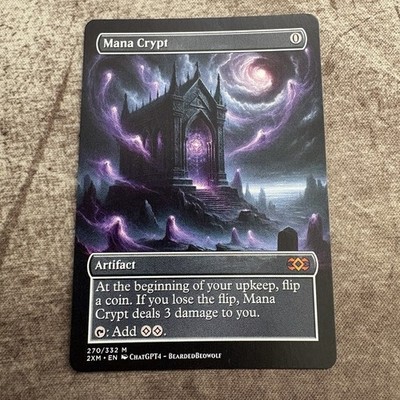 Mana Crypt - Custom Art MTG Magic The Gathering Playtest Card