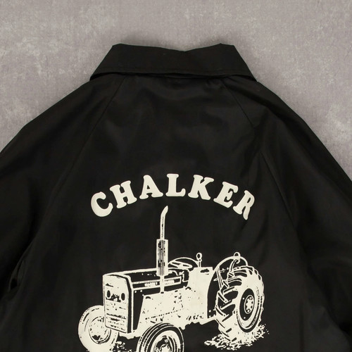 Vintage 90s Chalker Auction Coach Jacket S Made in USA Men's Black Back Print - Bild 3 von 6