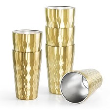6 Pack Stainless Steel Cups for Kids, Metal Cups 12oz Double Layer Insulated ...
