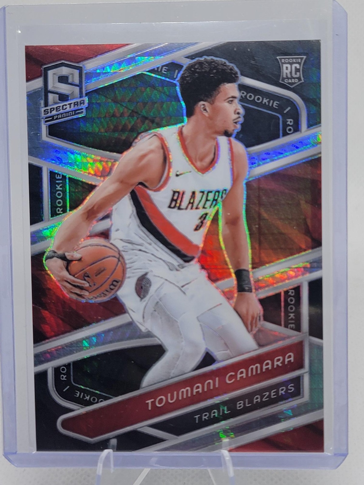 Toumani Camara - 2023-24 Panini Spectra RC Prizm #173 Trail Blazers