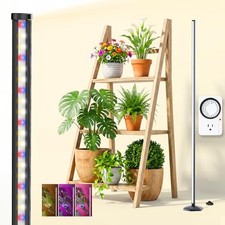 Standing Grow Light with Timer, 192 LEDs, 65 Inch Full Spectrum Vertical Plant