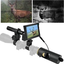 BESTSIGHT DIY Night Vision Scope – 5" Display, 850nm IR, 200m View, Rifle Mount