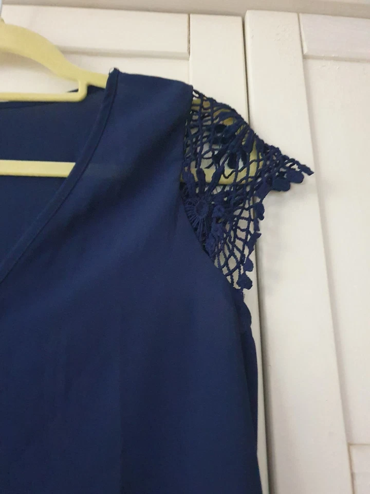 Bluse Von SHEIN Gr. 38 Neu Dunkelblau - Bild 2 von 3