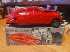 VERY NICE 1930s RED WIND UP SCHUCO KOMMANDO ANNO 2000 CAR made in GERMANY W/ BOX