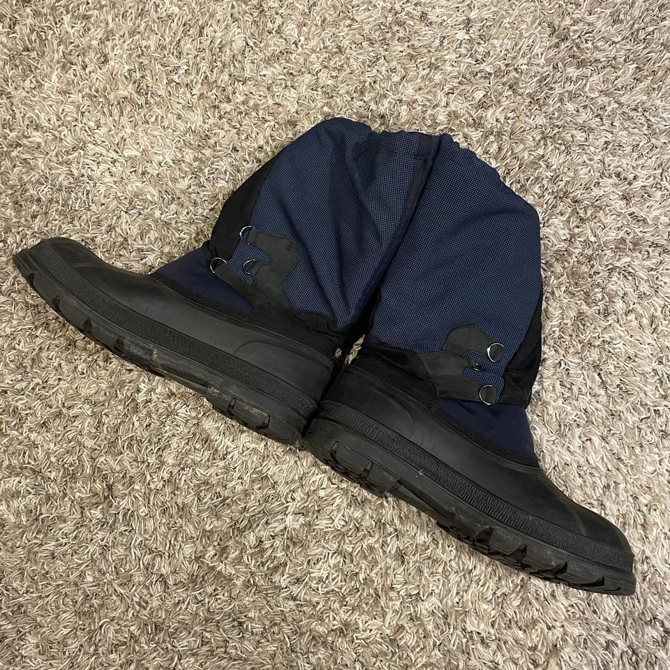 Arctic Cat Insulated Snow Boots Mens Size 13 Black Blue Winter Rubber Snowmobile - Image 4 of 4