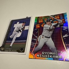 Orix Buffaloes Ryoma Nishikawa Topps Card Set of 2 New Condition