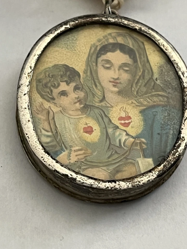 Antico Ciondolo Portafoto O Reliquia In Argento.Epoca 800 - Immagine 2 di 4