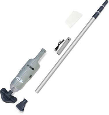 Rechargeable Handheld Pool Vacuum Cleaner with 94 Telescoping Pole,2 Brush Heads