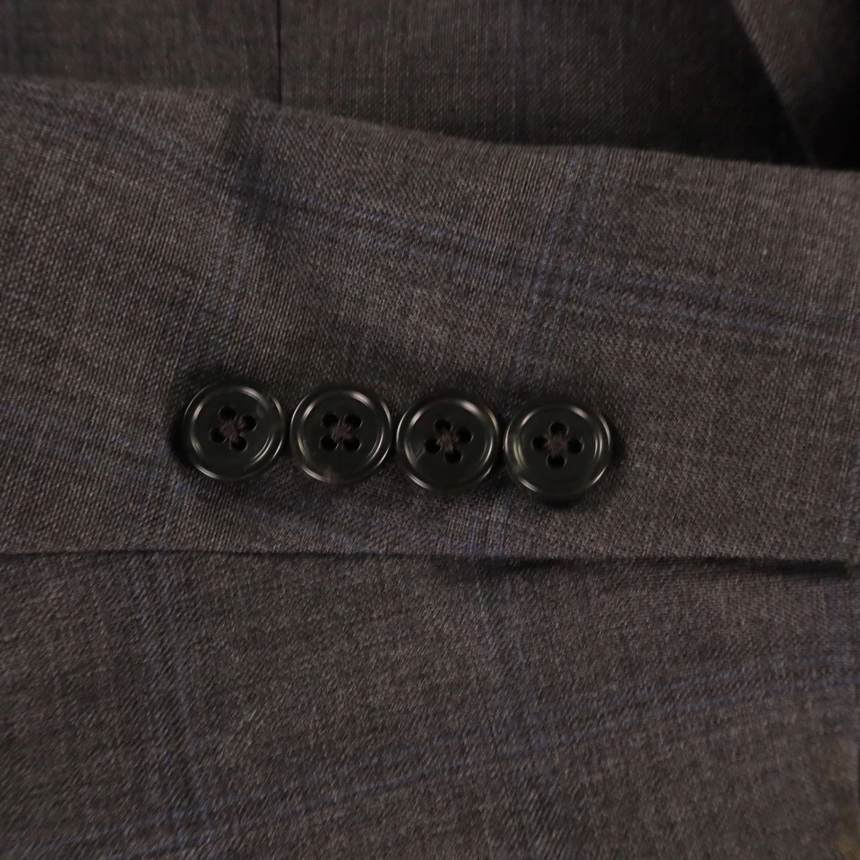 Bruno Piattelli Jacket M 40S Gray 100% Wool Blazer Worsted Sport Coat - Image 4 of 4