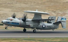 Grumman E-2C Hawkeye VAW-126 Seahawks Navy Mahogany Wood Model Large Scale 1/48