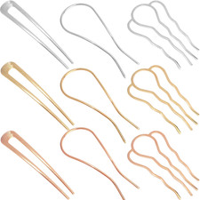 French Hair Pins for Women Gold Silver Updo Hair Accessories U Shaped Hair Pins