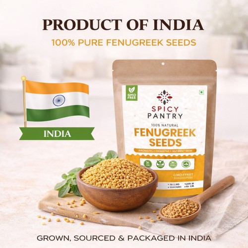 Fenugreek (Methi) Seeds Whole - 5 LBS Premium Spice for Cooking & Sprouting - Picture 8 of 8